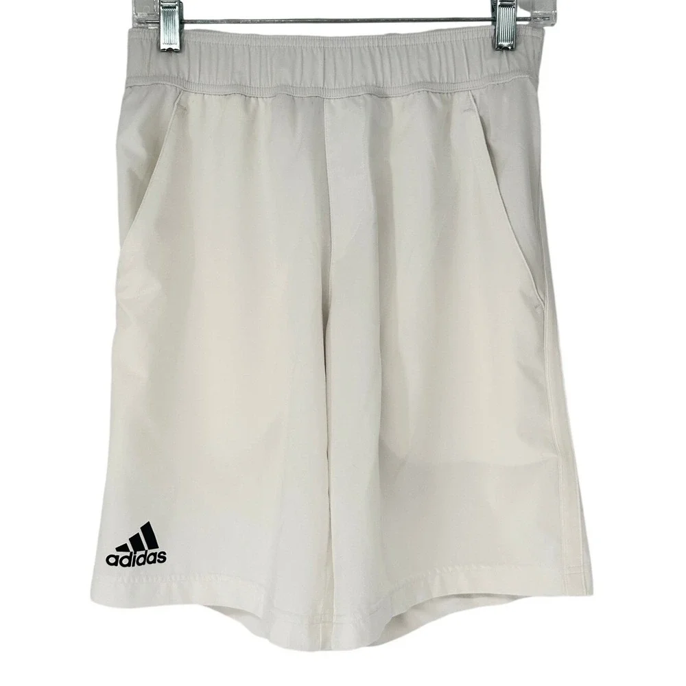 Adidas Athletic Shorts Mens Small White Climalite Basketball Training 7057-10